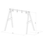 AXI Portique 4 en 1 Sports Fun Blanc Marron 160x254x207cm