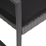 vidaXL Chaises à manger de jardin lot de 2 gris foncé rotin PP
