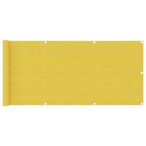 vidaXL Écran de balcon Jaune 75x500 cm PEHD