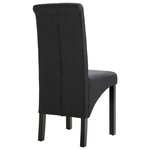 vidaXL Chaises à manger lot de 6 gris foncé tissu
