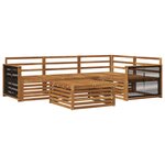 vidaXL Ensemble de canapés d'extérieur 5 pc Naturel