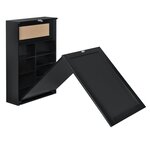 Table murale pliable bureau mural rabattable MDF 156 cm noir