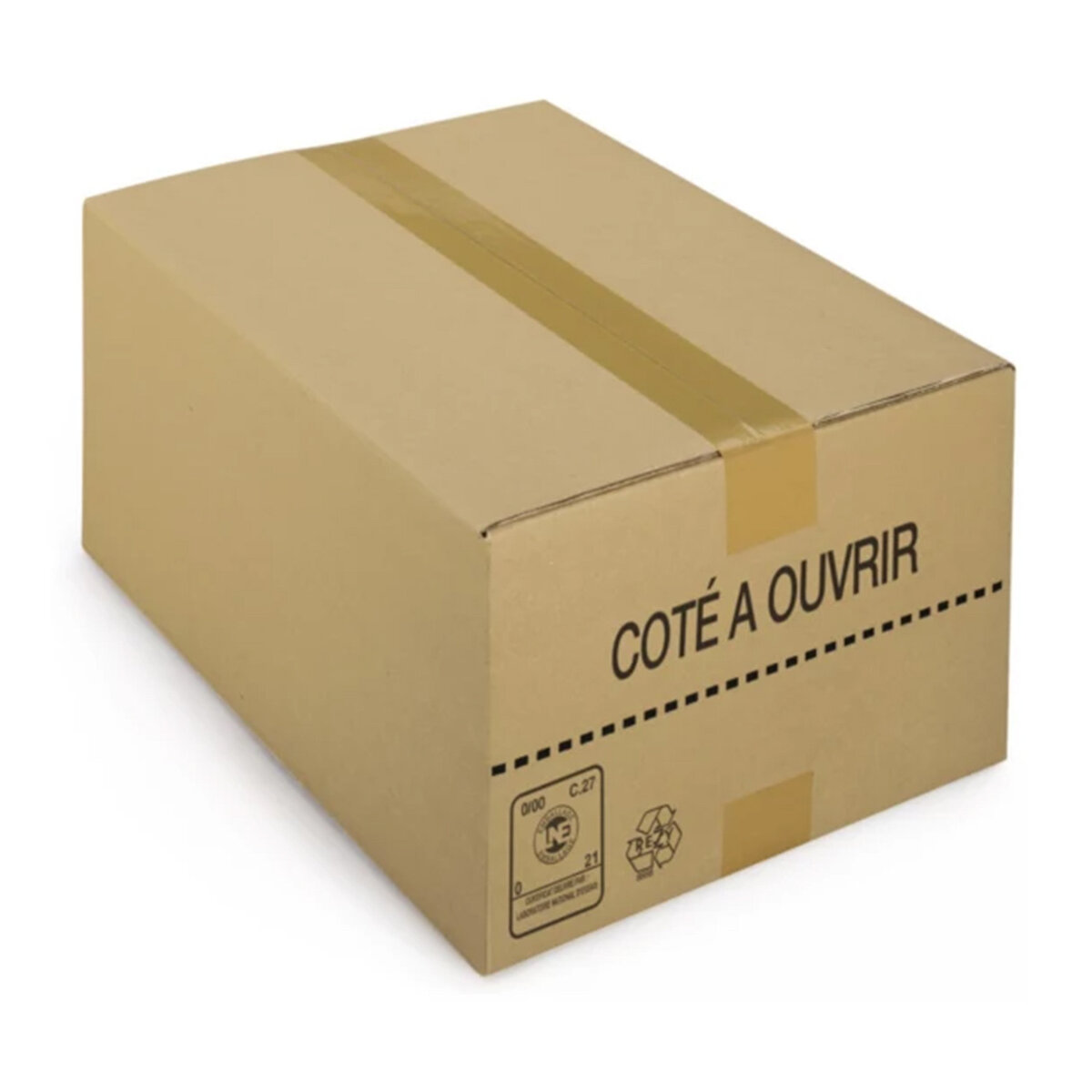 Lot De 25 Boîtes Carton D'expédition PETAFLOP - 25,4x15,3x10,2 Cm, Blanches, En Kraft Ondulé Robuste