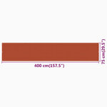vidaXL Écran de balcon Orange 75x400 cm PEHD