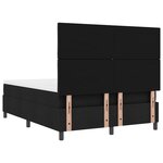 vidaXL Lit à sommier avec matelas & LED Noir 160x200 cm Tissu