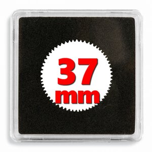 Capsules numismatiques carrées Quadrum 37mm. Paquet - 10 capsules