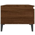 vidaXL Tables d'appoint 2 Pièces Chêne marron 50x46x35 cm Bois ingénierie