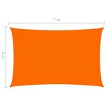 vidaXL Voile de parasol Tissu Oxford rectangulaire 4x7 m Orange