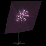 vidaXL Parasol cantilever à LED Rouge Bordeaux 400x300 cm