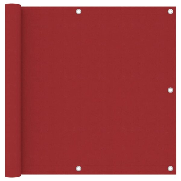 vidaXL Écran de balcon Rouge 90x500 cm Tissu Oxford