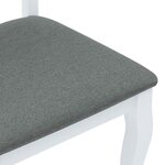 vidaXL Chaises à manger coussins 2 Pièces blanc bois massif caoutchouc