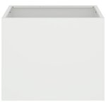 vidaXL Cache-pot de jardin Blanc 50 x 32 x 40 cm Acier laminé à froid