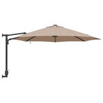 vidaXL Parasol de jardin Taupe 248 x 248 x 148 cm Polyester et Acier
