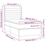 vidaXL Sommier à lattes de lit avec matelas Marron foncé 100x200 cm