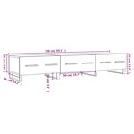 vidaXL Meuble TV blanc 150x36x30 cm bois d'ingénierie