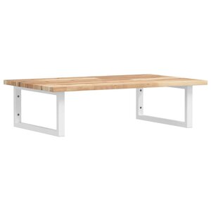 vidaXL Étagère de vasque murale acier et bois massif d'acacia