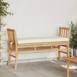 vidaXL Banc de jardin avec coussin de 110 cm en bambou