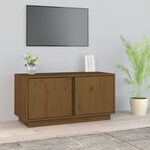 vidaXL Meuble TV Marron miel 80x35x40 5 cm Bois de pin massif