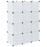 vidaXL Armoire modulaire 9 compartiments 109x36 5x143 cm blanc