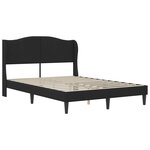 vidaXL Cadre de lit avec tête de lit Noir 140 x 190 cm Velours