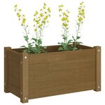 vidaXL Jardinière d'extérieur Marron miel 60x31x31 cm Bois de pin