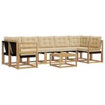 vidaXL Ensemble de canapés d'extérieur 8 Pièces Blanc et Beige
