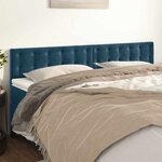 vidaXL Têtes de lit 2 Pièces Bleu foncé 90x5x78/88 cm Velours