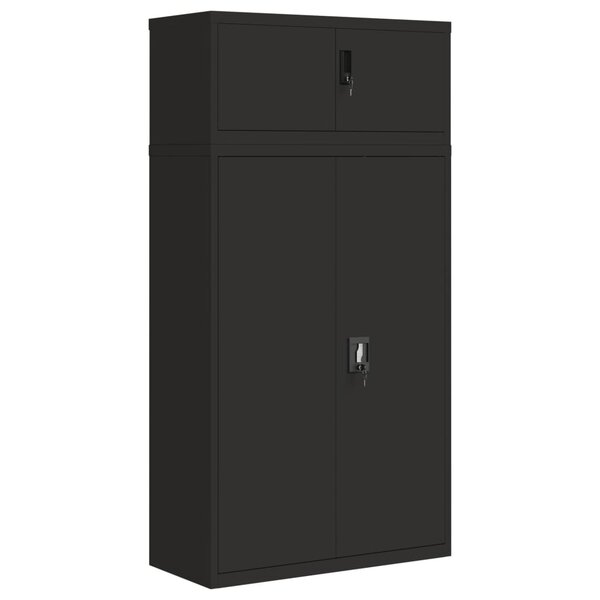 vidaXL Classeur noir 90x40x180 cm acier