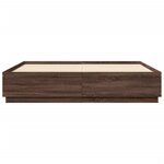 vidaXL Cadre de lit sans matelas chêne marron 200x200 cm