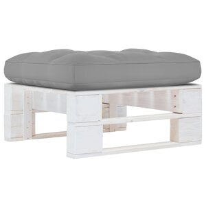vidaXL Pouf palette de jardin Bois de pin imprégné de blanc