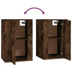 vidaXL Meubles TV muraux 2 Pièces Chêne fumé 40x34 5x60 cm