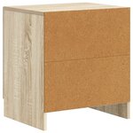 vidaXL Cabinet de chevet 2 Pièces Chêne Sonoma 43 x 34 5 x 47 cm