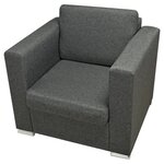 vidaXL Ensemble de canapés trois pièces Tissu Gris foncé