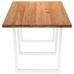 vidaXL Table à manger avec bord naturel 320x100x74cm bois massif chêne