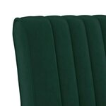 vidaXL Fauteuil sans accoudoirs vert foncé velours