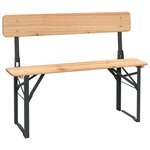 vidaXL Ensemble de tables à bière pliantes 3 Pièces bois massif de sapin
