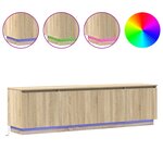 meuble TV vidaXL avec LED Chêne Sonoma 180x38x49 cm Bois d'ingénierie