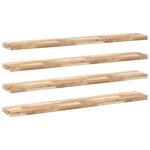 vidaXL Étagères flottantes 4 Pièces 120x20x4 cm acacia massif non traité