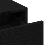 vidaXL Table de Toilette Noir 83 x 40 x 70 cm Bois d'ingénierie