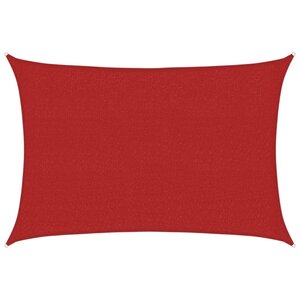 vidaXL Voile d'ombrage 160 g/m² Rouge 2 5x3 5 m PEHD