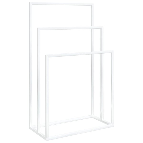 vidaXL Porte-serviettes sur pied Blanc 48x24x79 cm Fer