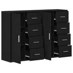 vidaXL Buffets 2 Pièces Chêne noir 60 x 31 x 84 cm Bois d'ingénierie