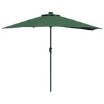 vidaXL Parasol de jardin 294 x 150 x 224 cm Polyester et Acier Vert