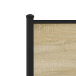 vidaXL Cadre de lit en métal sans matelas chêne sonoma 90x200 cm