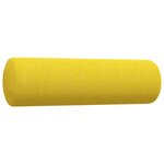 vidaXL Ensemble de canapés 2 Pièces coussins décoratifs jaune clair tissu