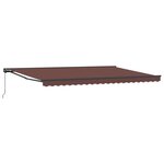 vidaXL Auvent Rétractable Marron 500 × 300 cm Polyester et métal