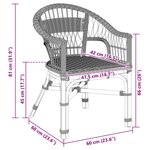 vidaXL Chaise empilable Rotin Noir 60 x 60 x 81 cm