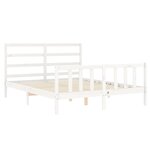 vidaXL Cadre de lit sans matelas blanc 160x200 cm bois de pin massif