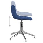 vidaXL Chaises pivotantes à manger lot de 2 bleu tissu