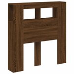 vidaXL Tête de lit à LED chêne marron 100x18 5x103 5cm bois ingénierie